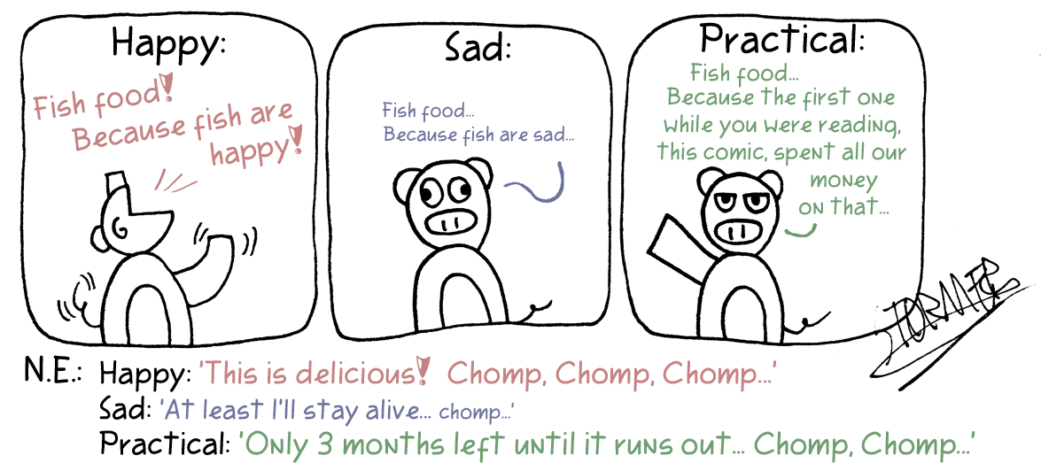 Question of the Day 1: What would you like to eat? Comic