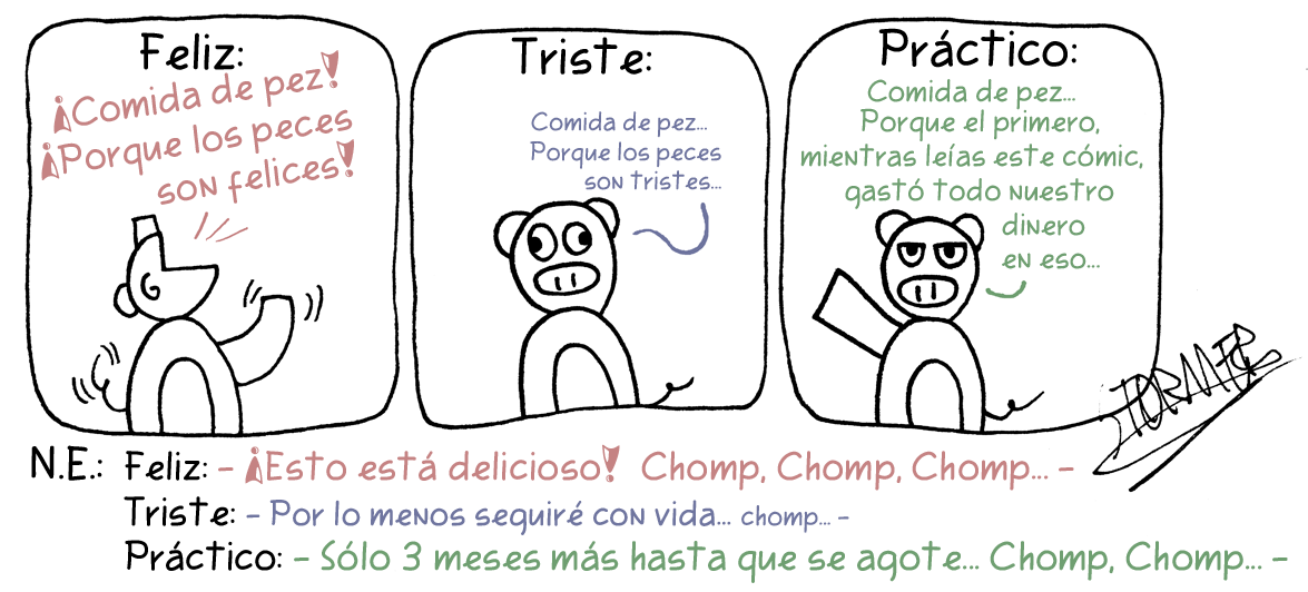Cómic Pregunta del Día 1: ¿Qué les Gustaría Comer?